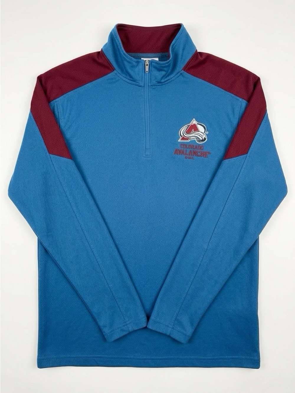 NHL Blue & Burgundy Half-Zip Pullover with Team Crest